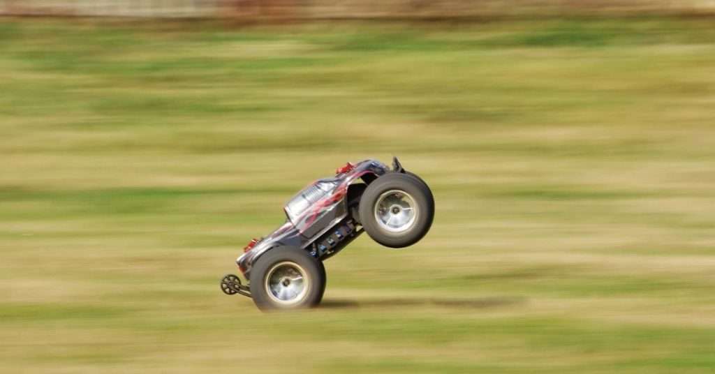 RC Truck Doing a Wheelie