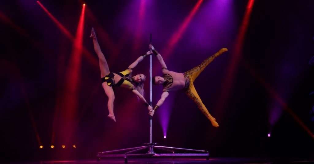 acrobats on pole