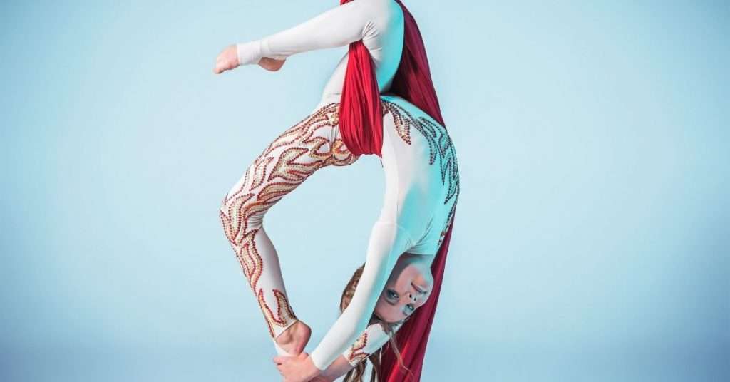 woman bending in half